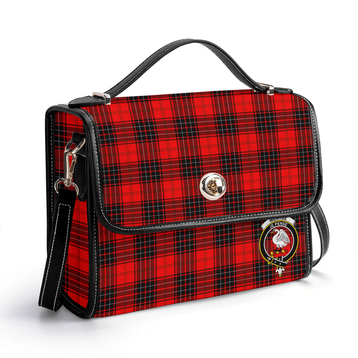 Wemyss Modern Tartan Crest Satchel Bag