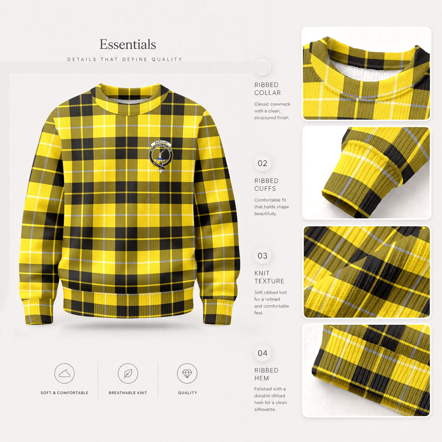 Barclay Dress Modern Tartan Crest Sweater