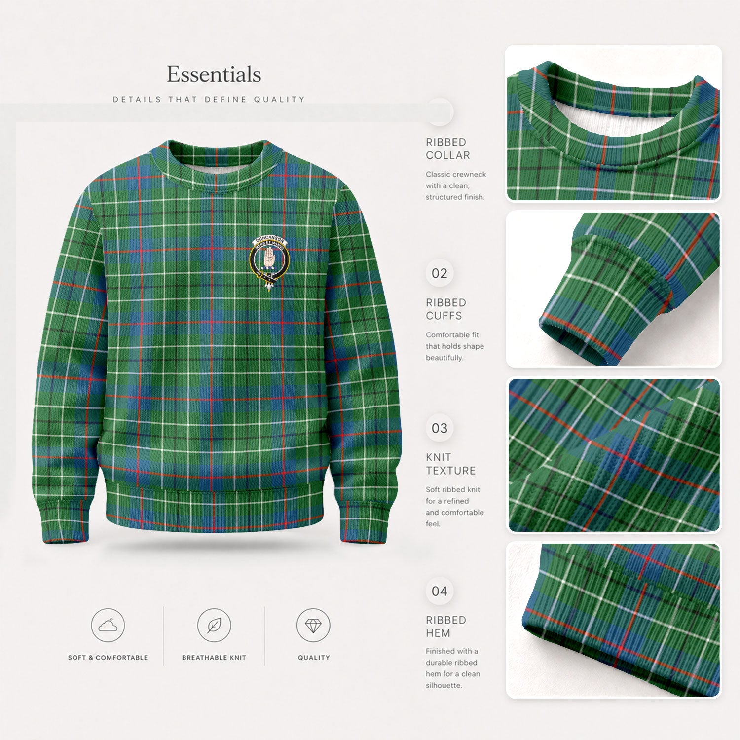 Duncanson Tartan Crest Sweater