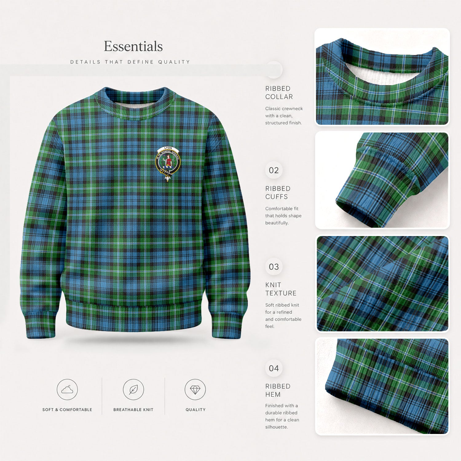 Lyon Tartan Crest Sweater