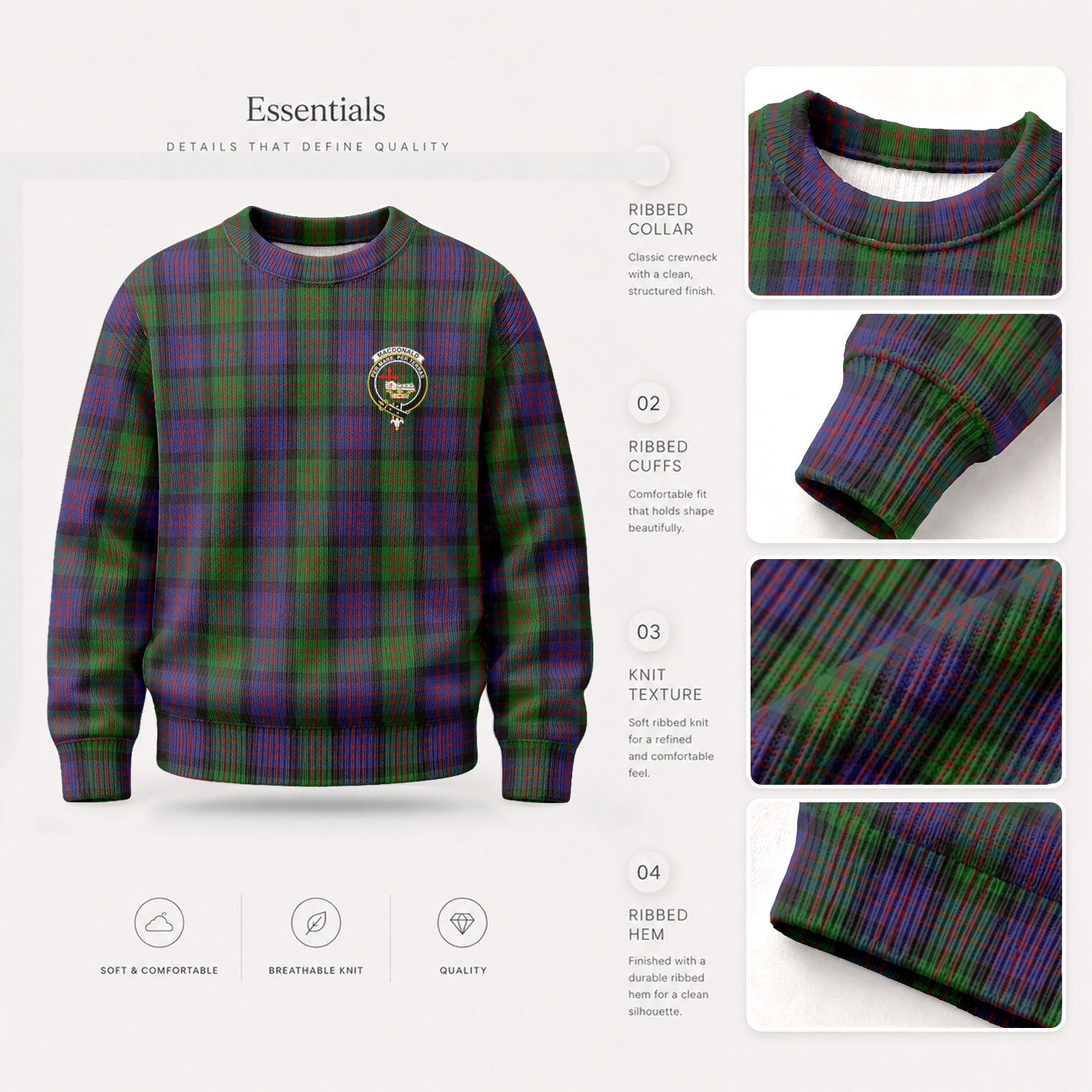 MacDonald Tartan Crest Sweater
