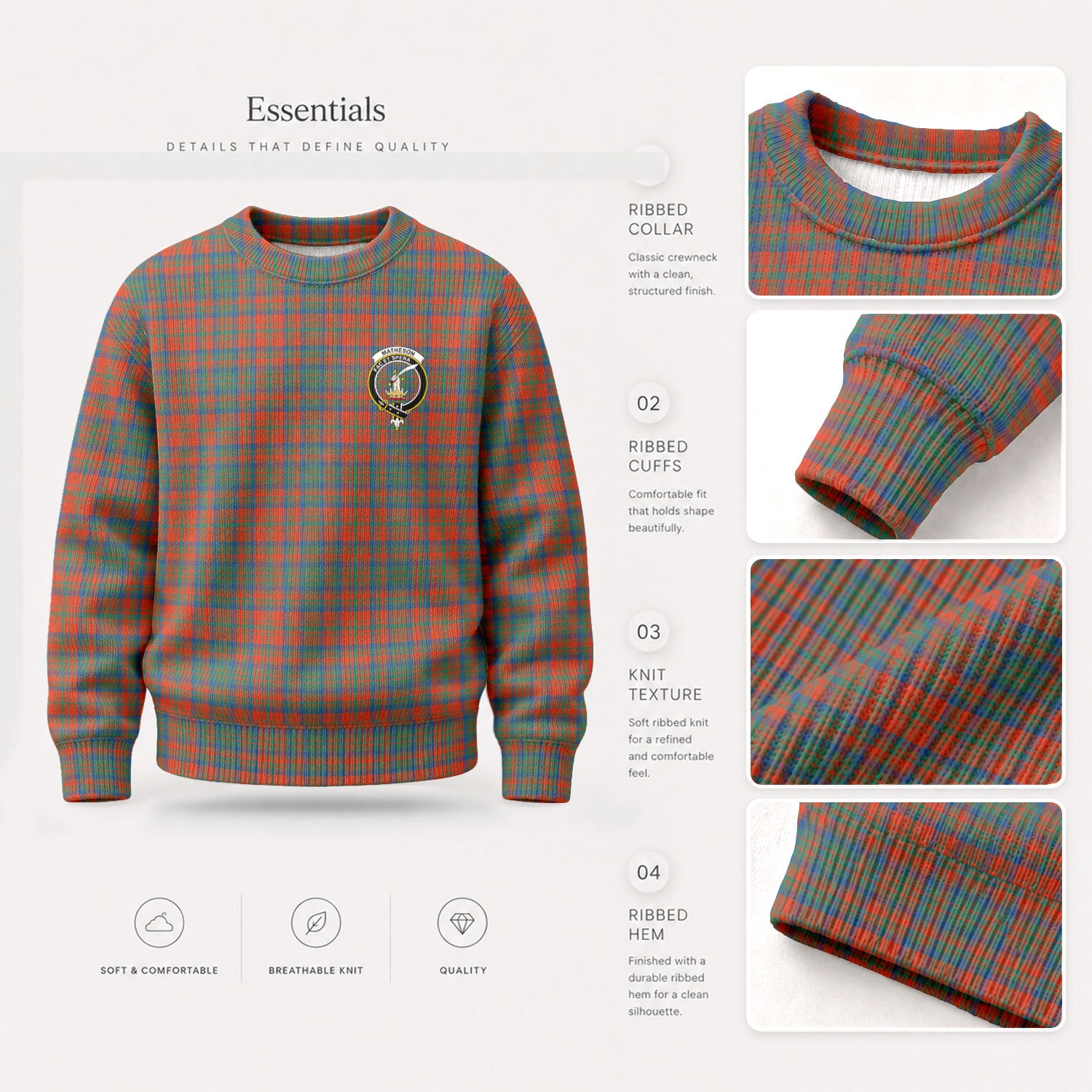Matheson Ancient Tartan Crest Sweater