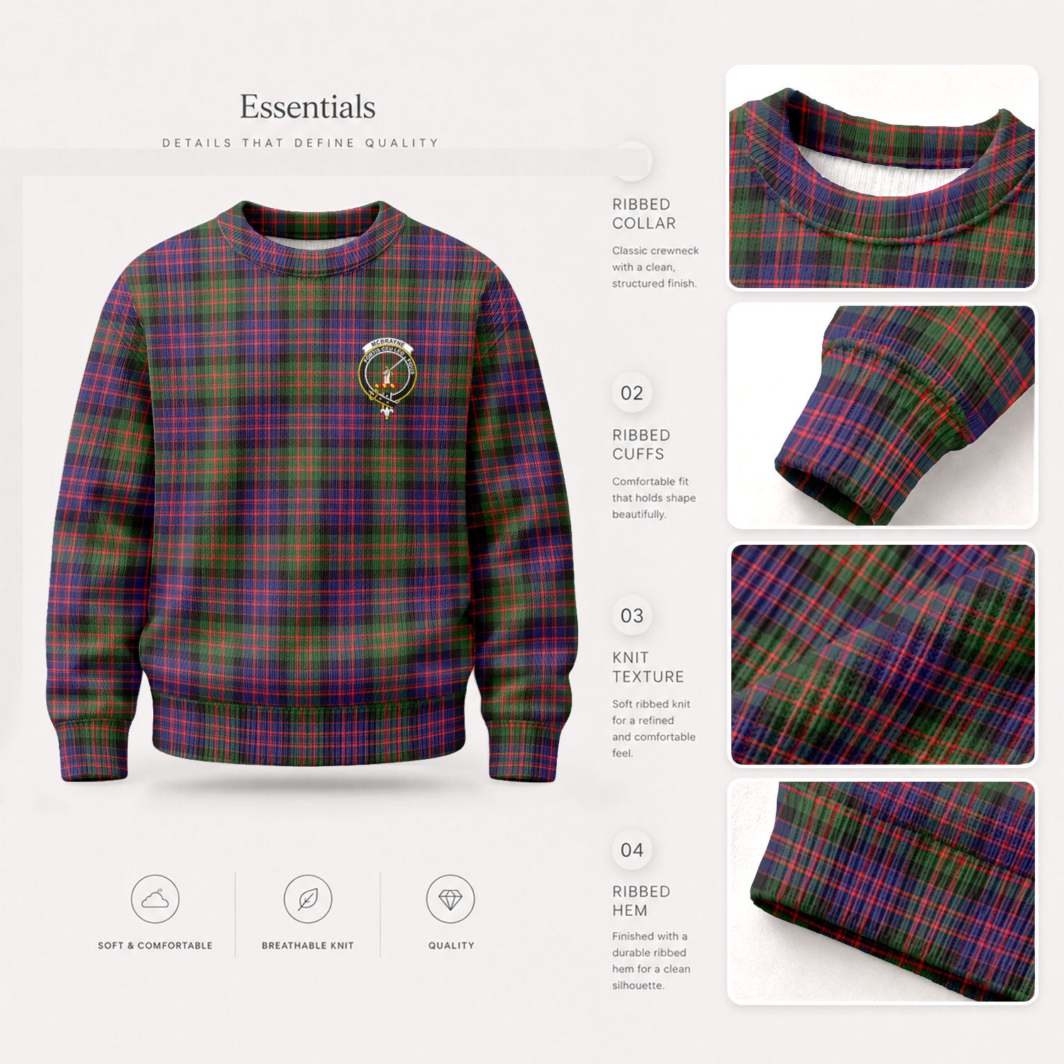 McBrayne Tartan Crest Sweater