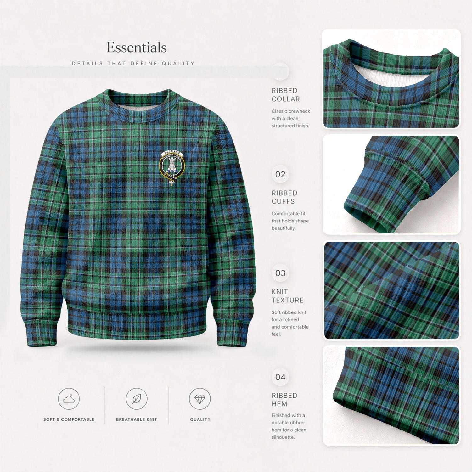 McCallum Ancient Tartan Crest Sweater