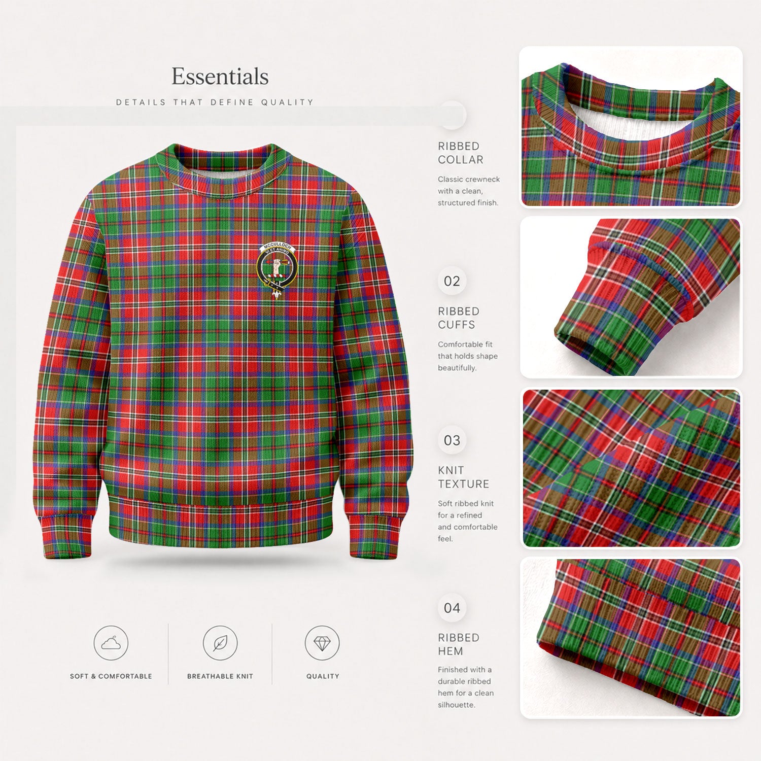 McCulloch Tartan Crest Sweater