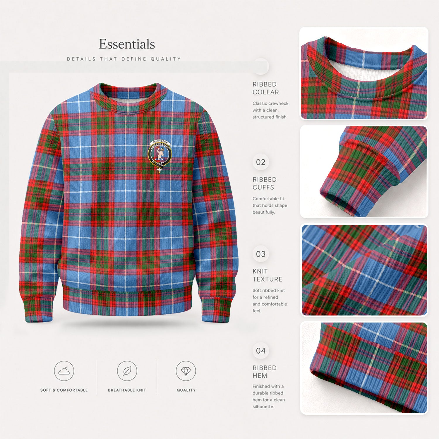 Pennycook Tartan Crest Sweater