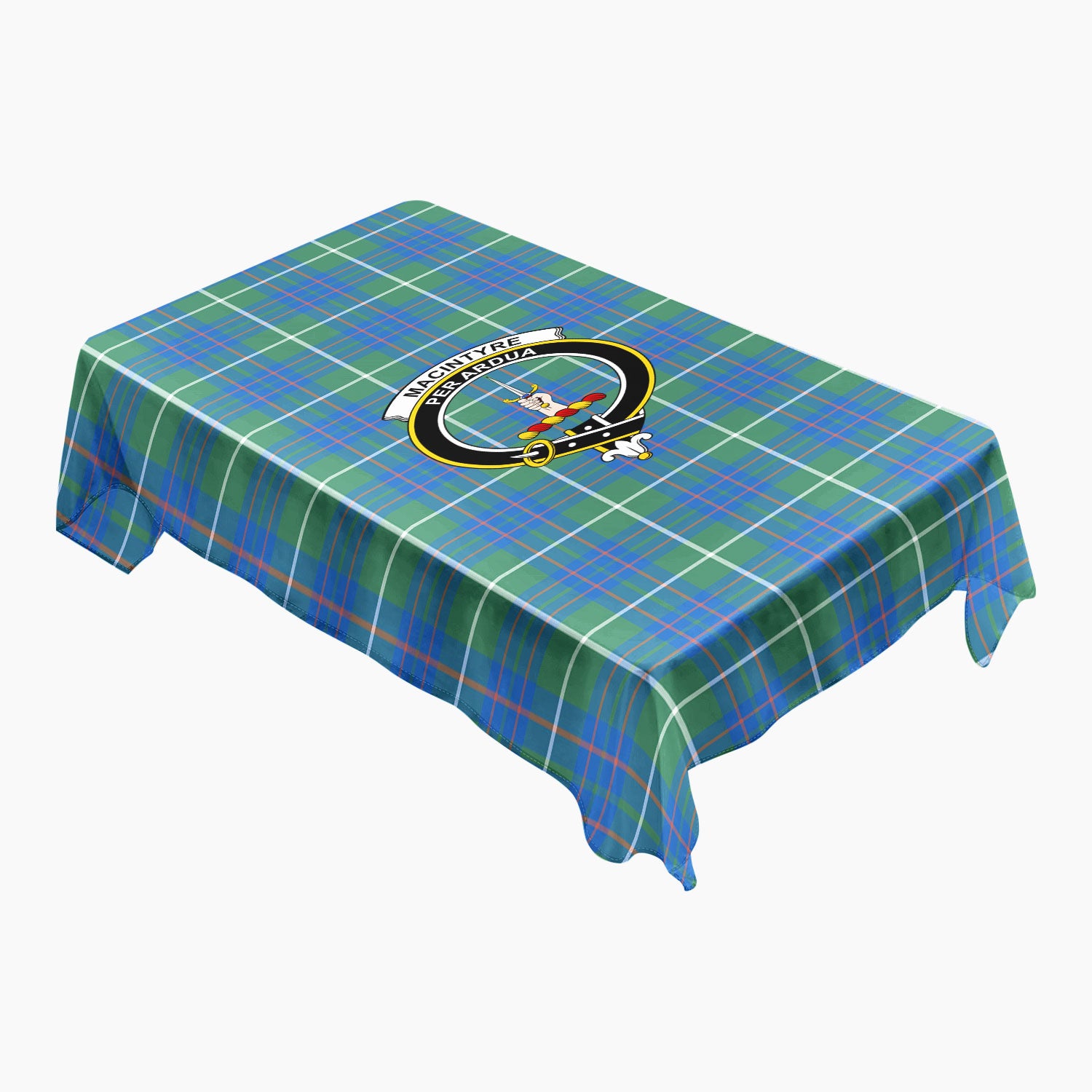 MacIntyre Hunting Ancient Tartan Crest Tablecloth