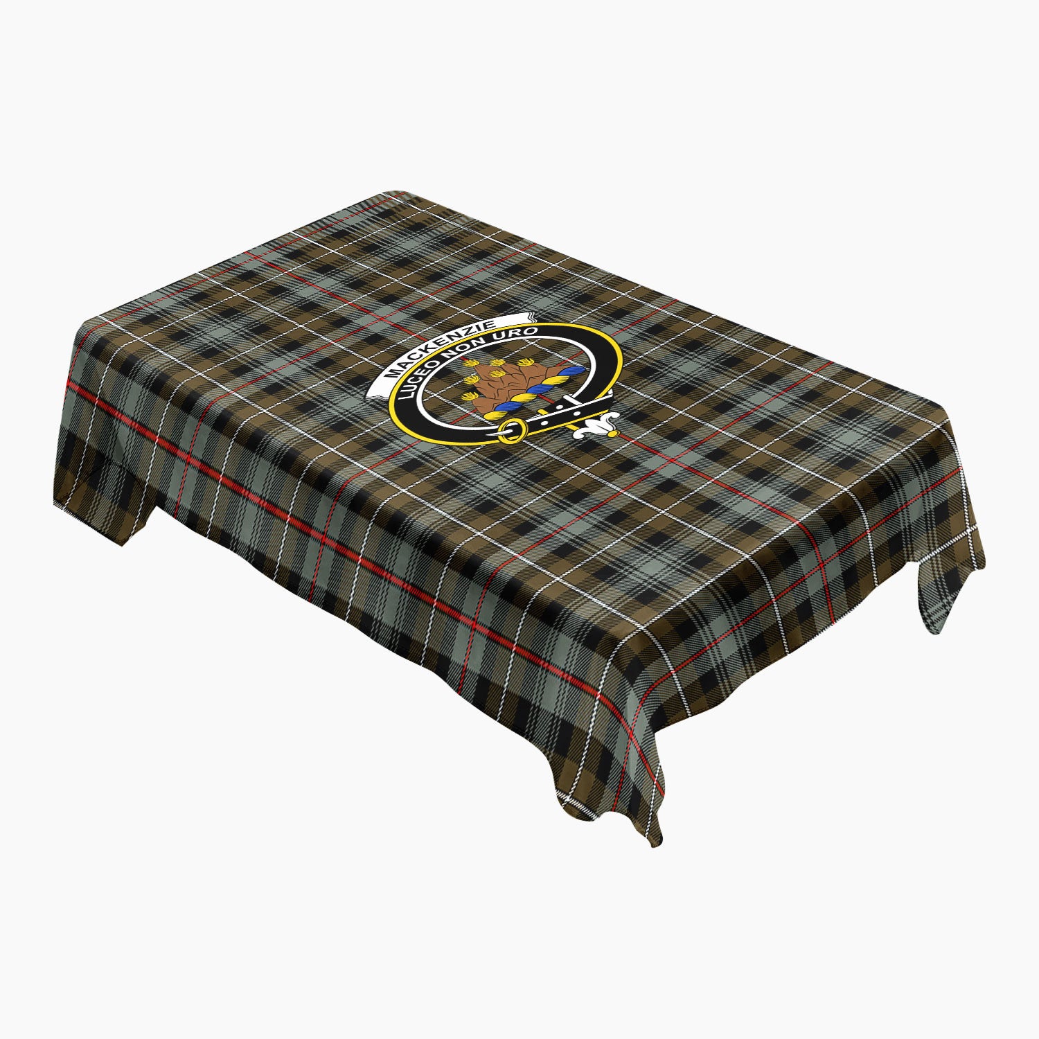 MacKenzie Weathered Tartan Crest Tablecloth