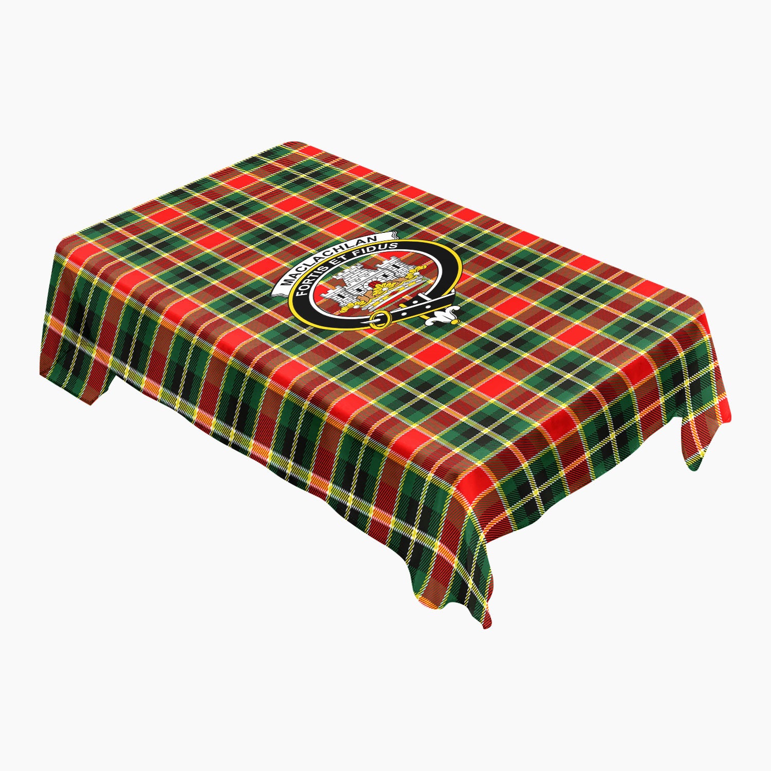 MacLachlan Hunting Modern Tartan Crest Tablecloth
