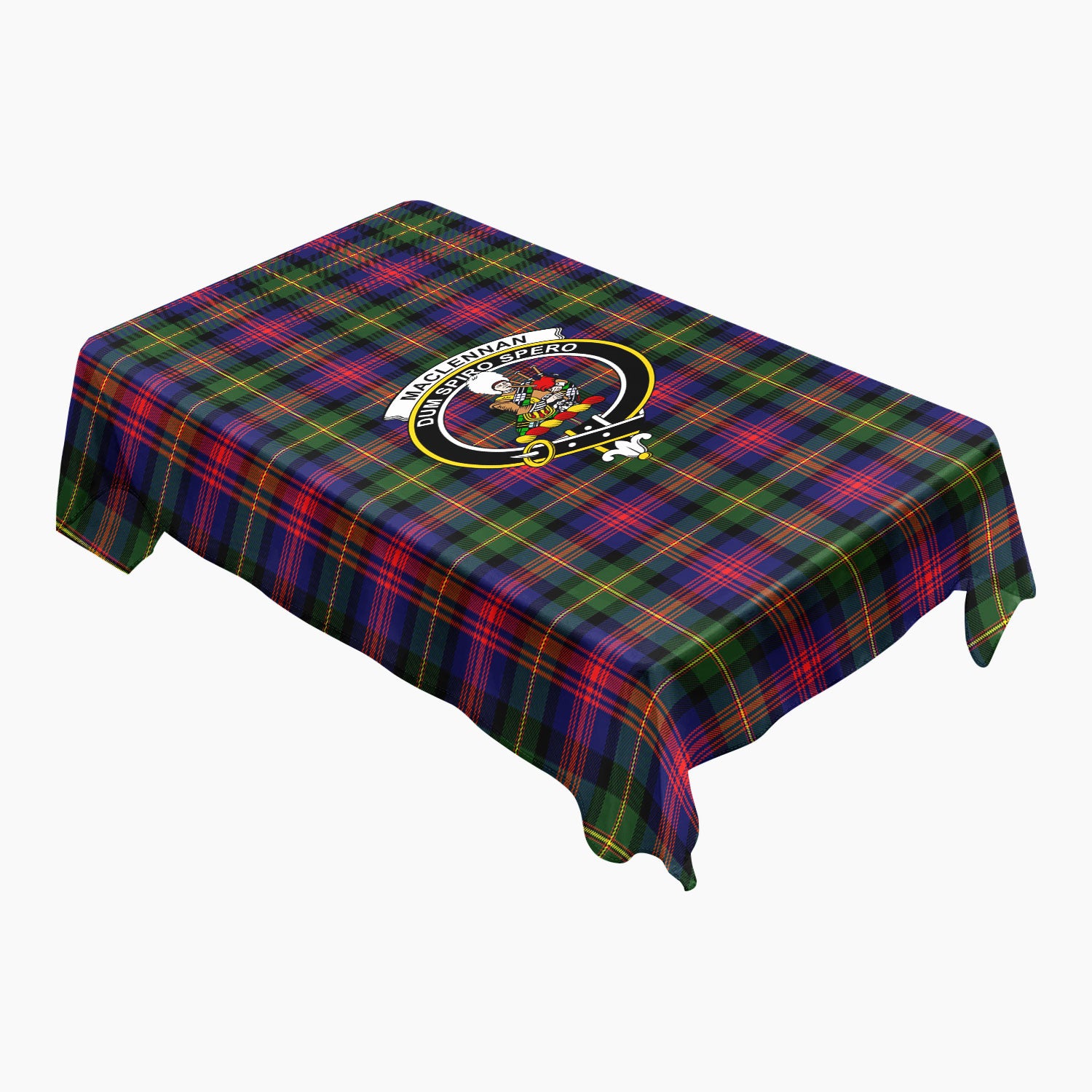 MacLennan Modern Tartan Crest Tablecloth