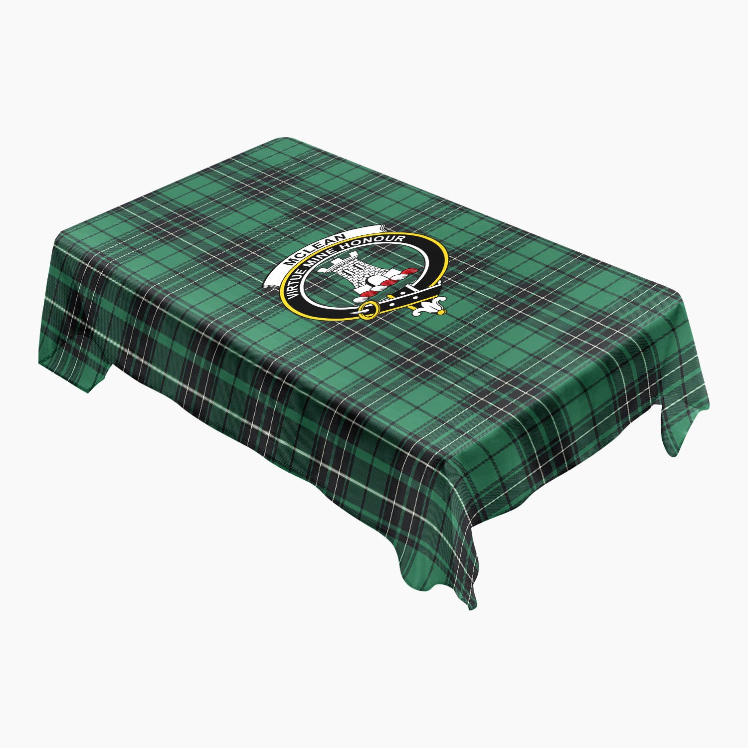 McLean Hunting Ancient Tartan Crest Tablecloth