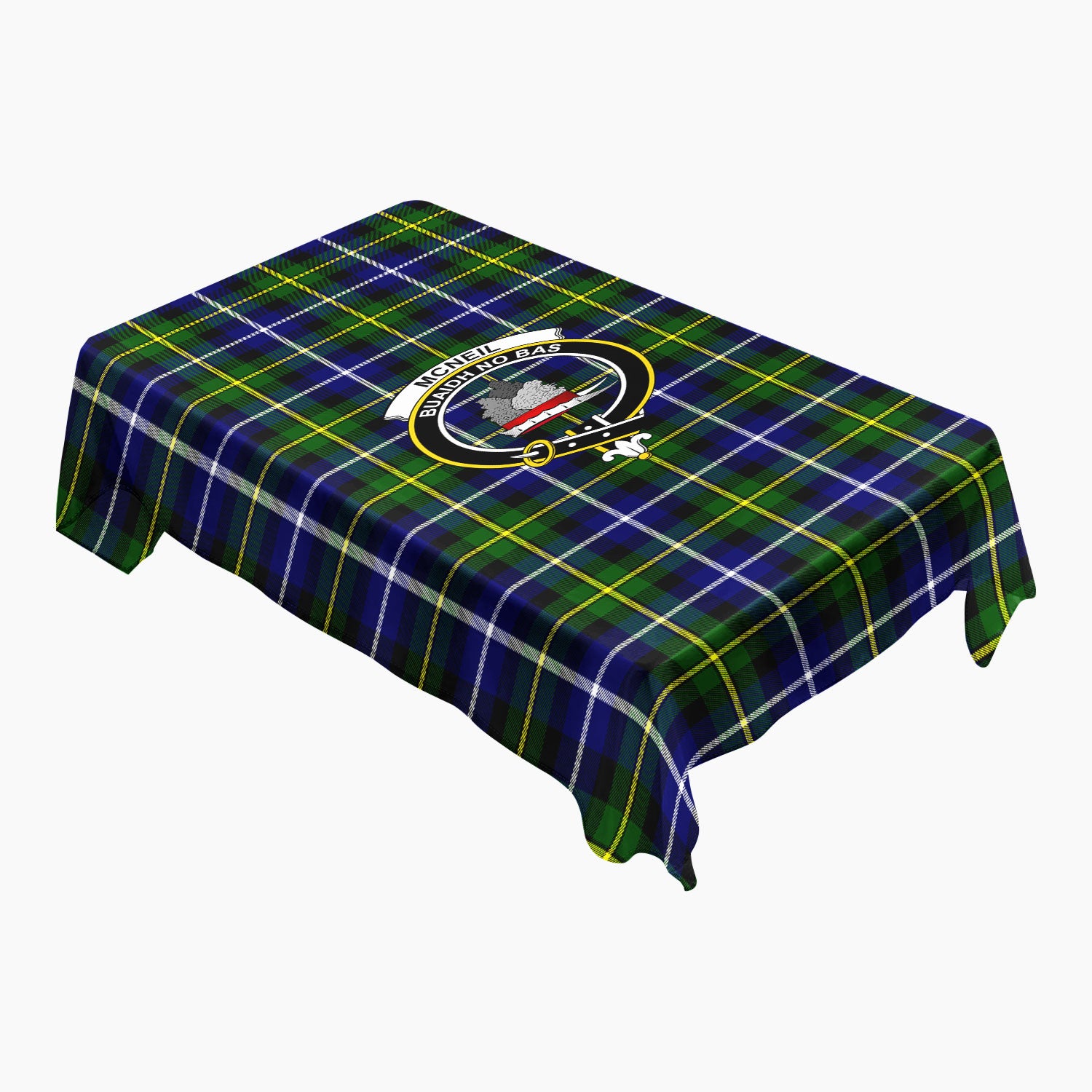 McNeil of Barra Modern Tartan Crest Tablecloth