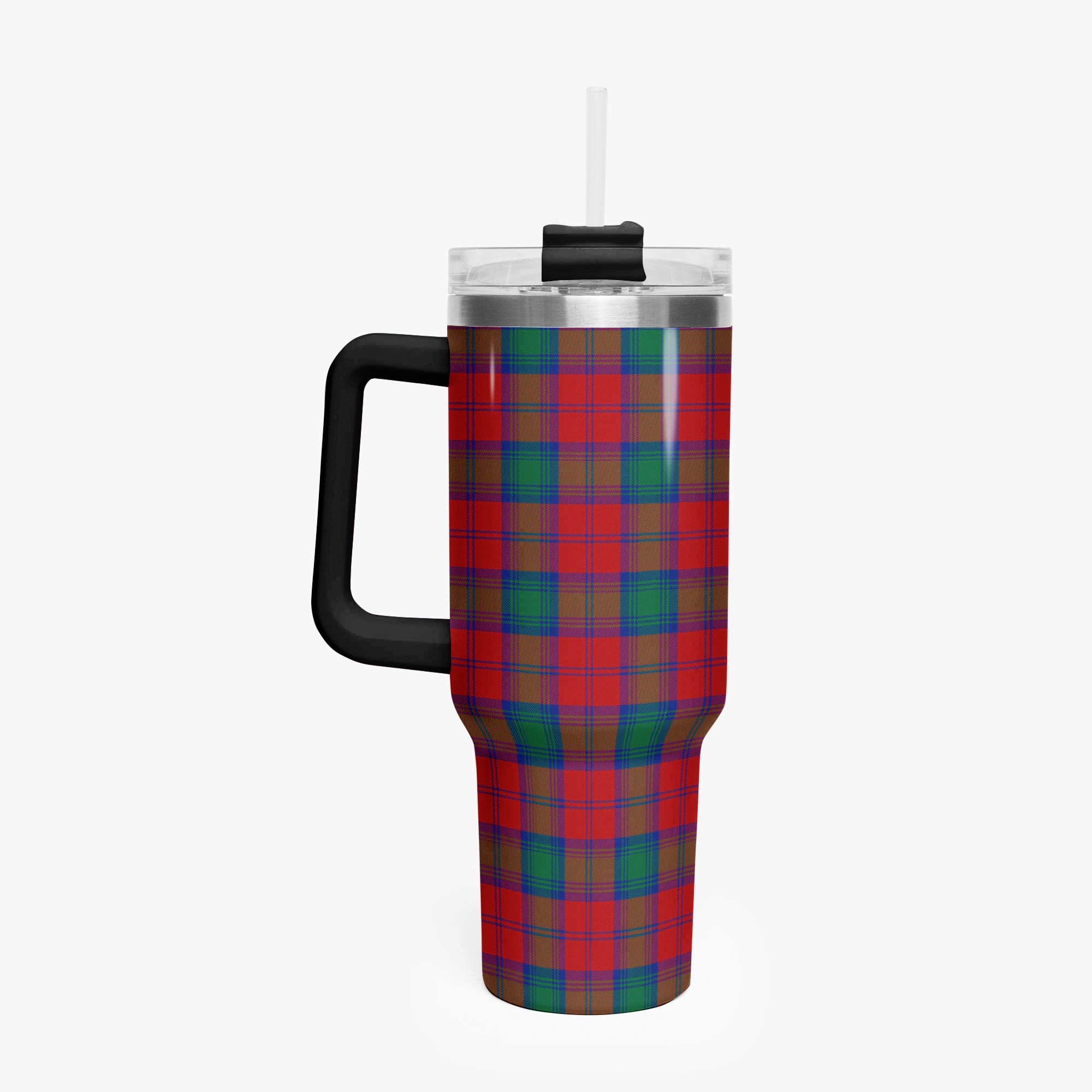 Auchinleck Tartan Crest 40 oz Insulated Tumbler with Handle