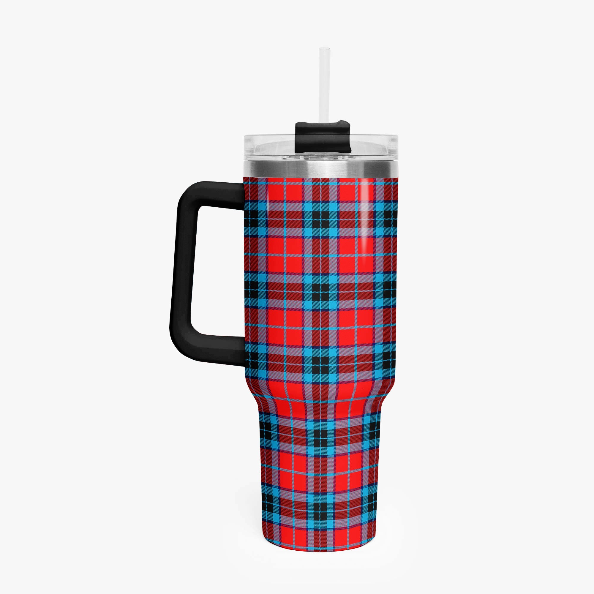 McTavish Modern Tartan Crest 40 oz Insulated Tumbler with Handle