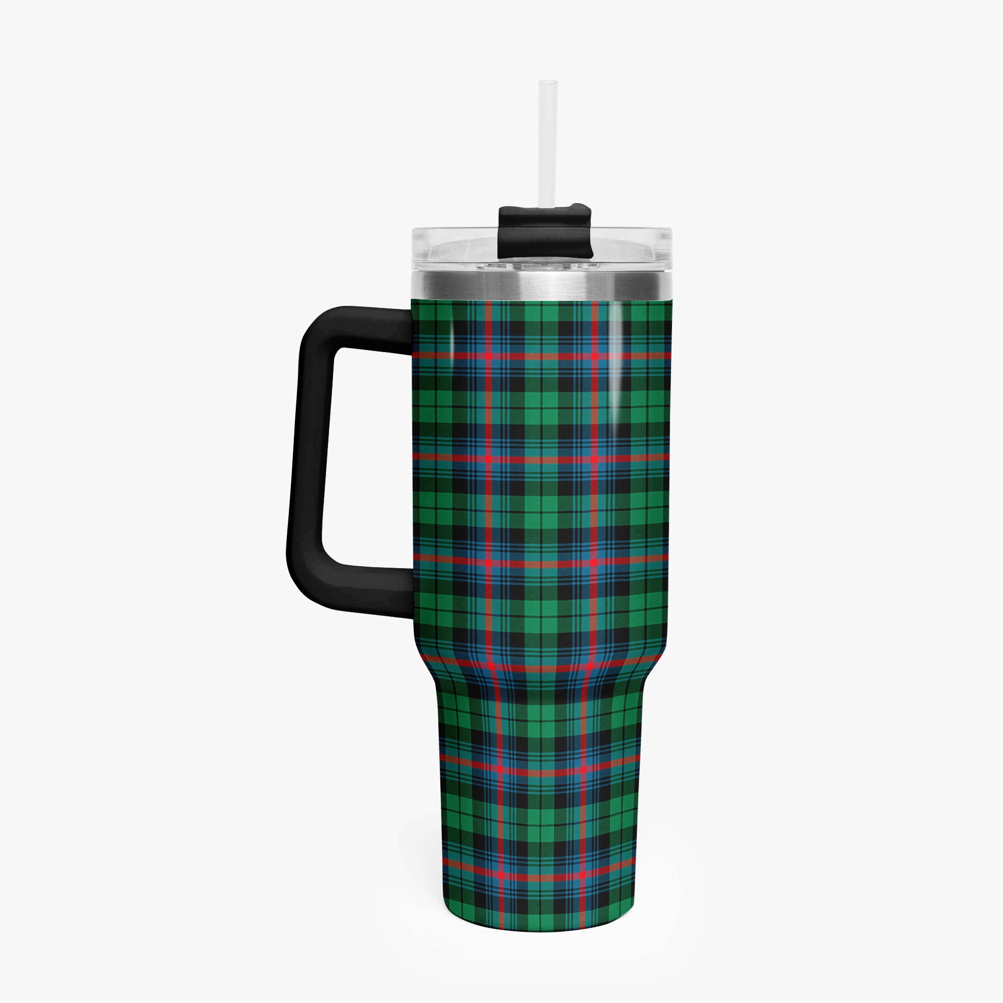 Urquhart Broad Red Ancient Tartan Crest 40 oz Insulated Tumbler with Handle