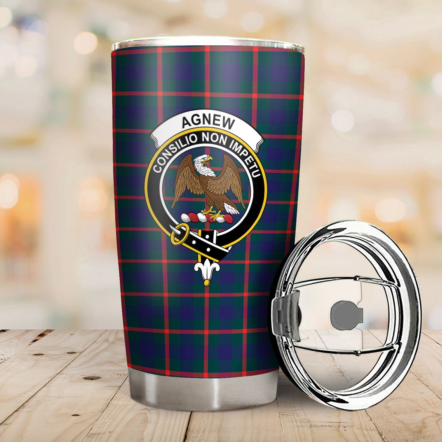 Agnew Modern Tartan Crest Tumbler