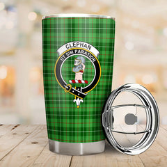 Clephan (or Clephane) Tartan Crest Tumbler