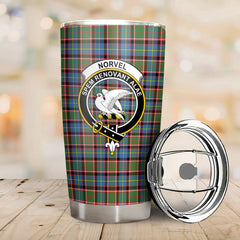 Norvel (or Norvill) Tartan Crest Tumbler