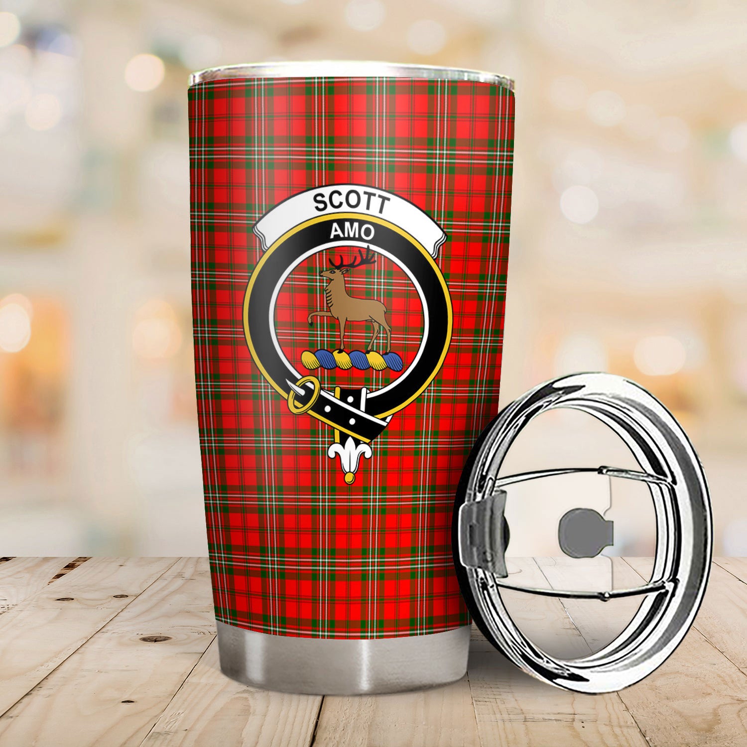 Scott Modern Tartan Crest Tumbler