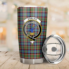 Stirling (of Cadder-Present Chief) Tartan Crest Tumbler