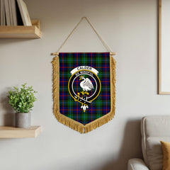 Calder (Calder-Campbell) Tartan Crest Wall Hanging Banner - Wood Pole