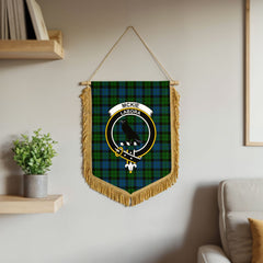 McKie Tartan Crest Wall Hanging Banner - Wood Pole