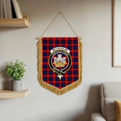 McLachlan Modern Tartan Crest Wall Hanging Banner - Wood Pole
