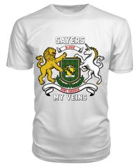 Sayers Tartan Crest 2D T-shirt - Blood Runs Through My Veins Style