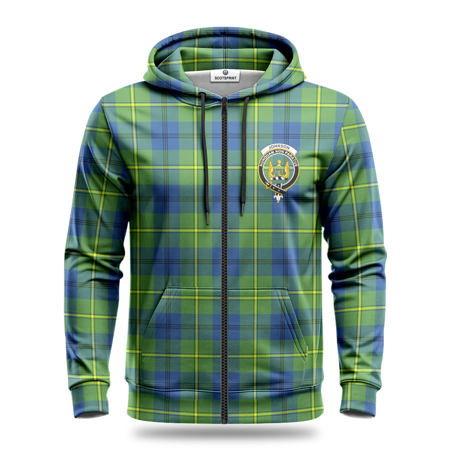 Johnson Ancient Tartan Crest Hoodie