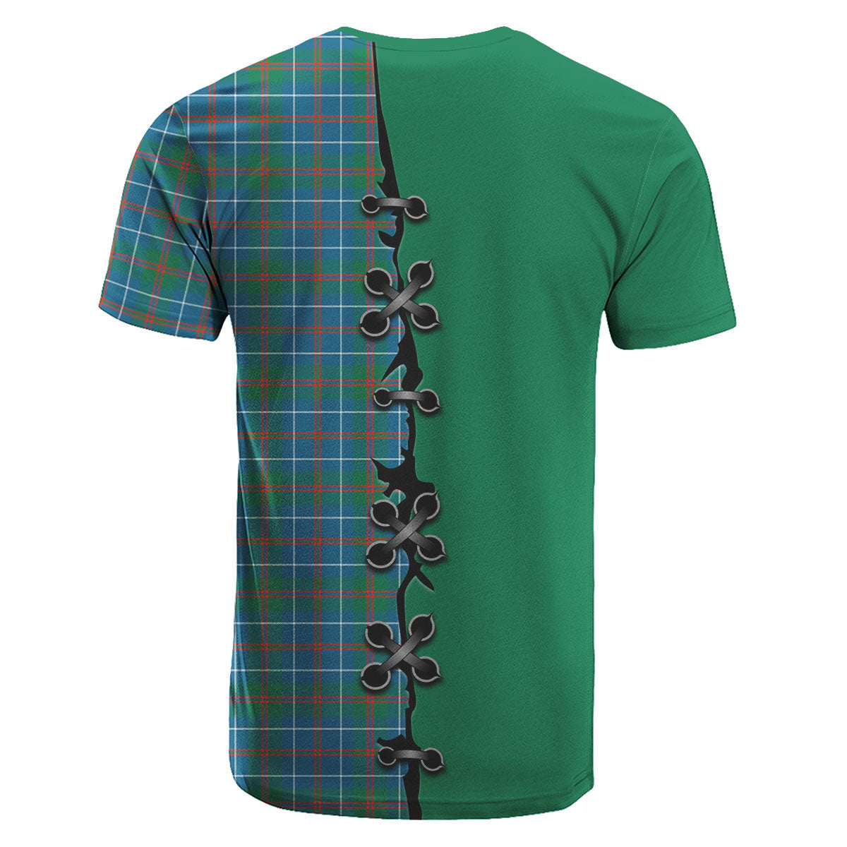 MacHardy Ancient Tartan T-shirt - Lion Rampant And Celtic Thistle Style