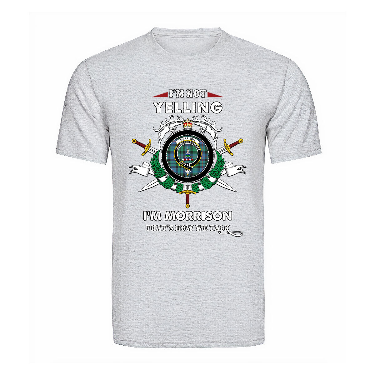 Morrison Tartan Crest T-shirt - I'm not yelling style