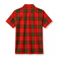 Adair Modern Tartan Crest Birdseye Mesh Polo Shirt