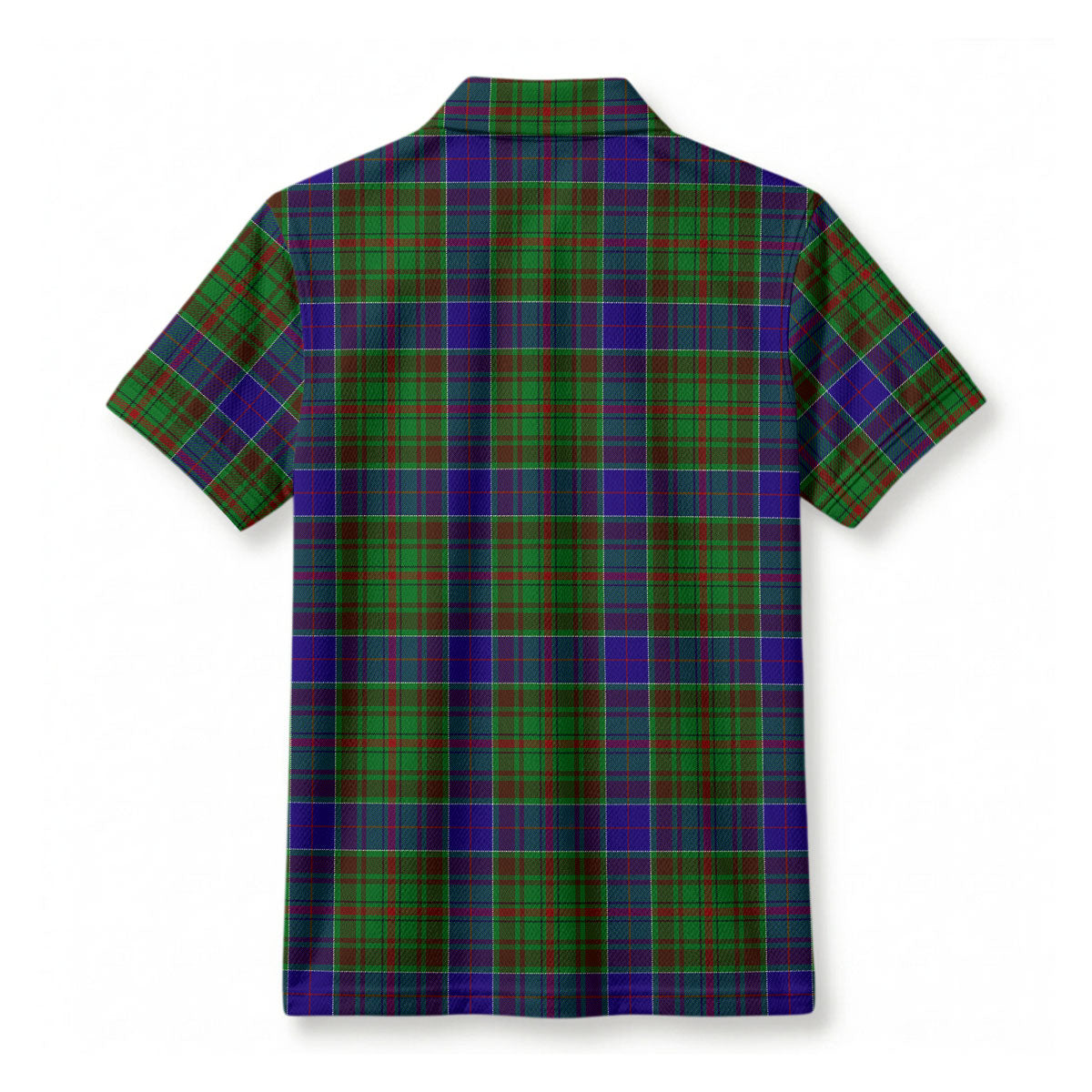 Adam Tartan Crest Birdseye Mesh Polo Shirt