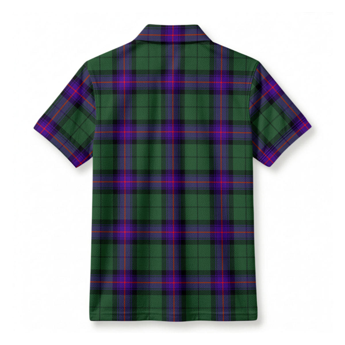 Armstrong Modern Tartan Crest Birdseye Mesh Polo Shirt