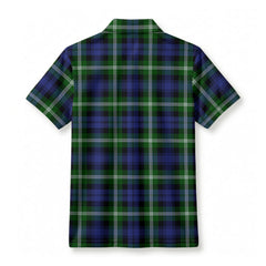 Baillie Modern Tartan Crest Birdseye Mesh Polo Shirt