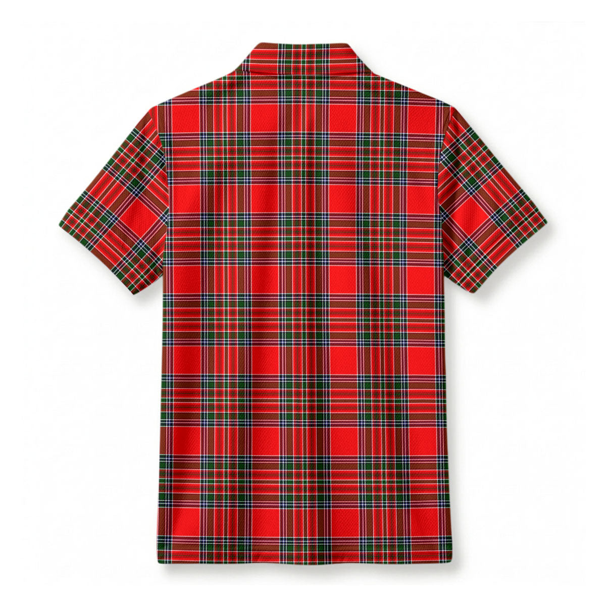Binning (of Wallifoord) Tartan Crest Birdseye Mesh Polo Shirt