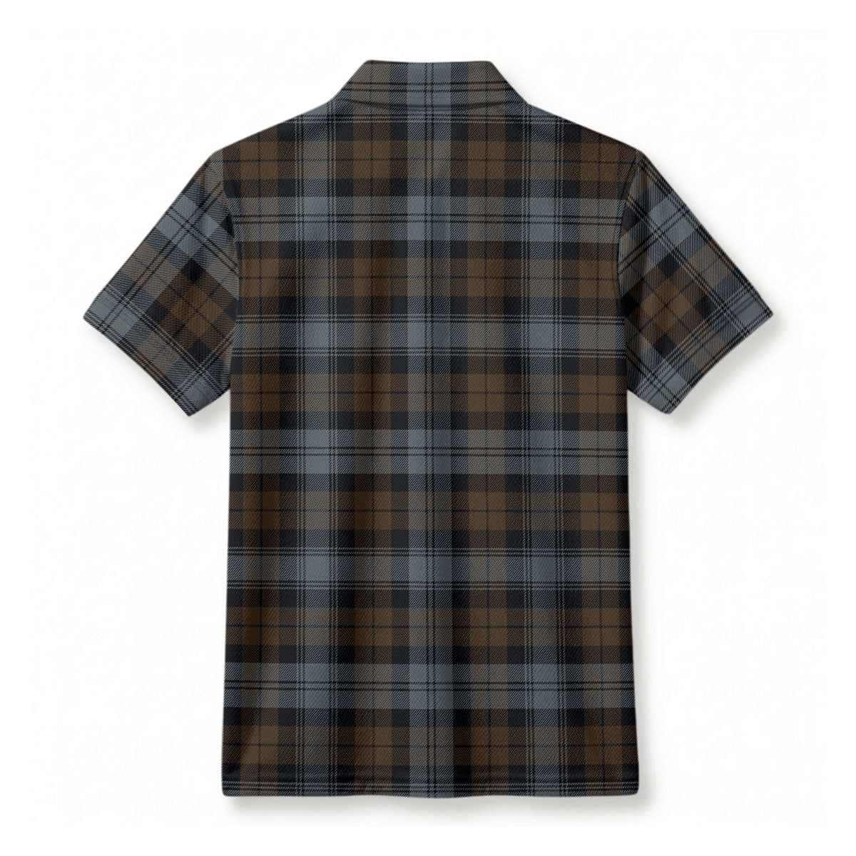Black Watch Weathered Tartan Crest Birdseye Mesh Polo Shirt