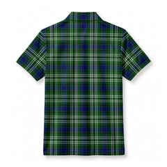 Blackadder Tartan Crest Birdseye Mesh Polo Shirt