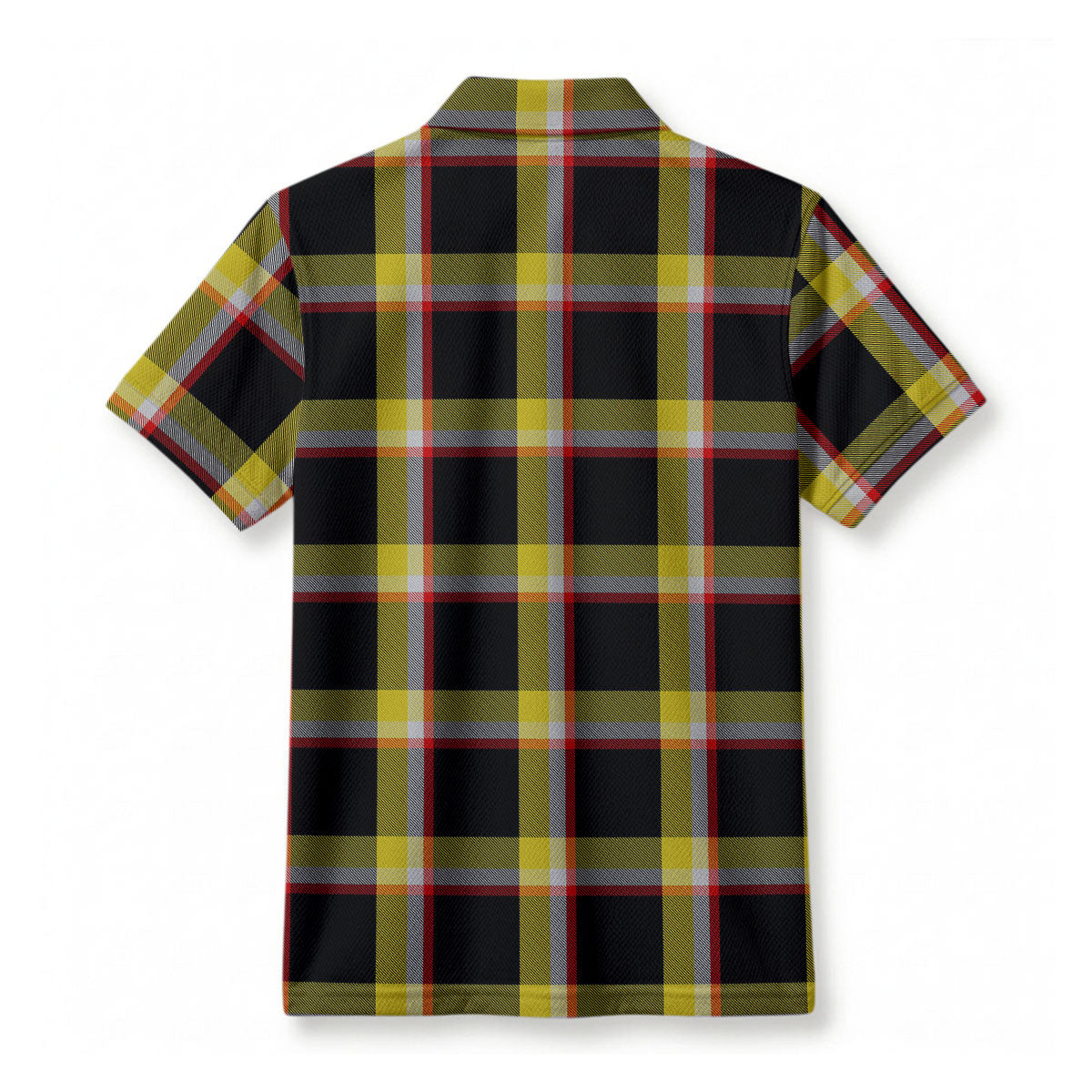 Blood on the Coal Tartan Birdseye Mesh Polo Shirt
