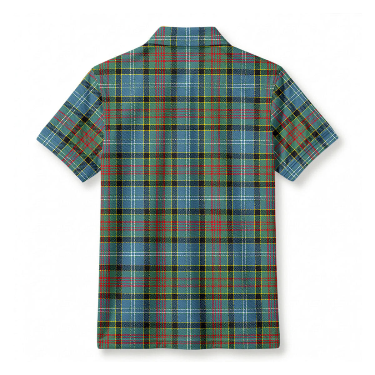 Caldwell Tartan Crest Birdseye Mesh Polo Shirt