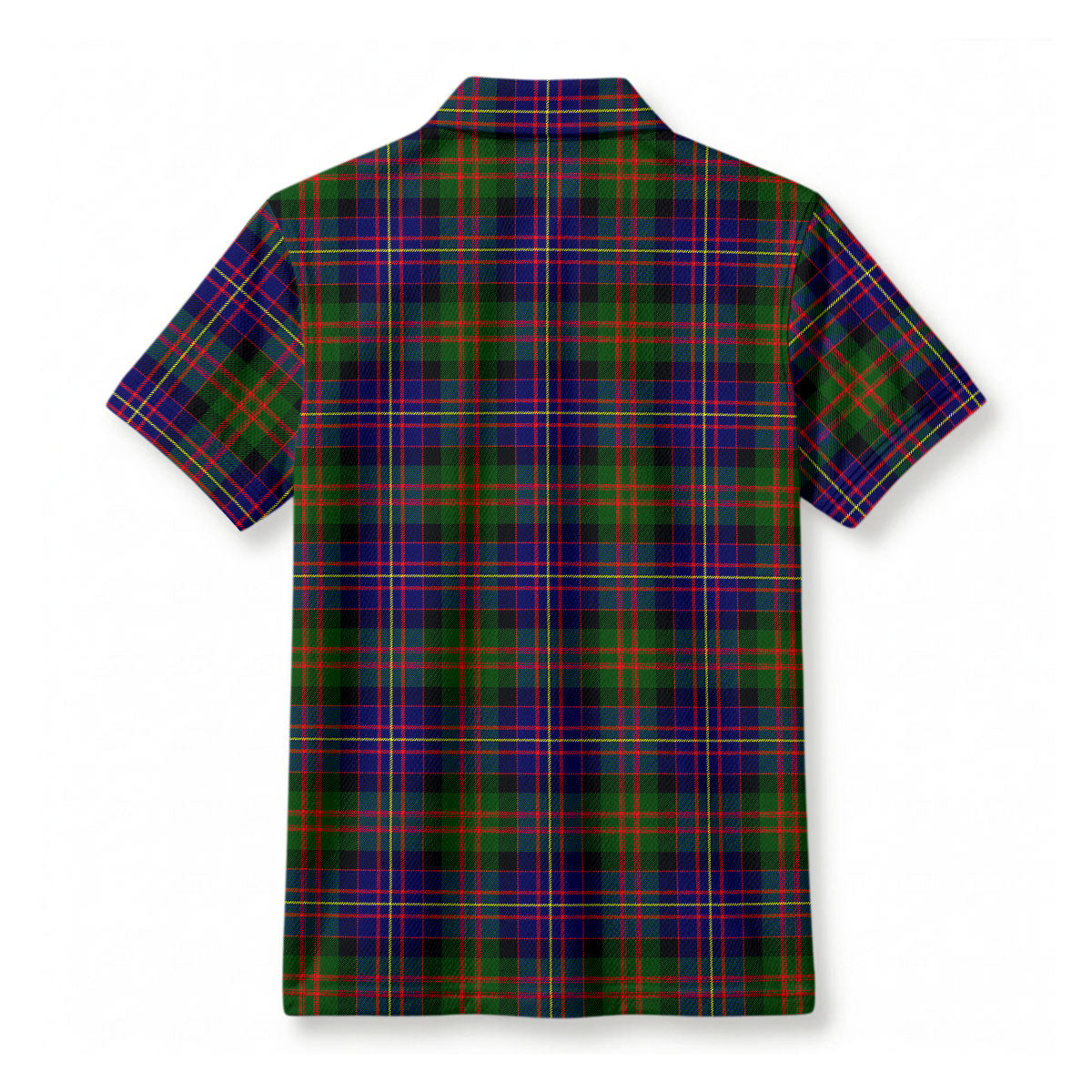 Cameron of Erracht Modern Tartan Crest Birdseye Mesh Polo Shirt