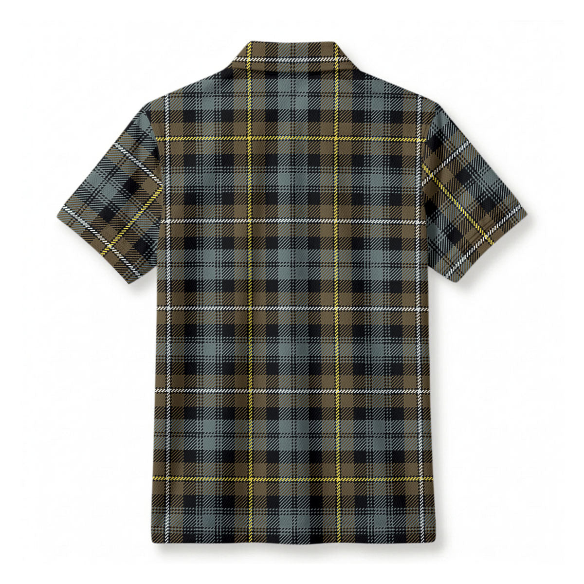Campbell Argyll Weathered Tartan Crest Birdseye Mesh Polo Shirt