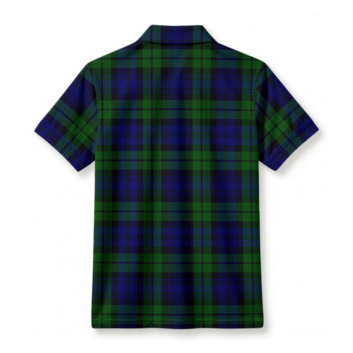 Campbell Modern Tartan Crest Birdseye Mesh Polo Shirt