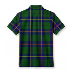 Carmichael Modern Tartan Crest Birdseye Mesh Polo Shirt