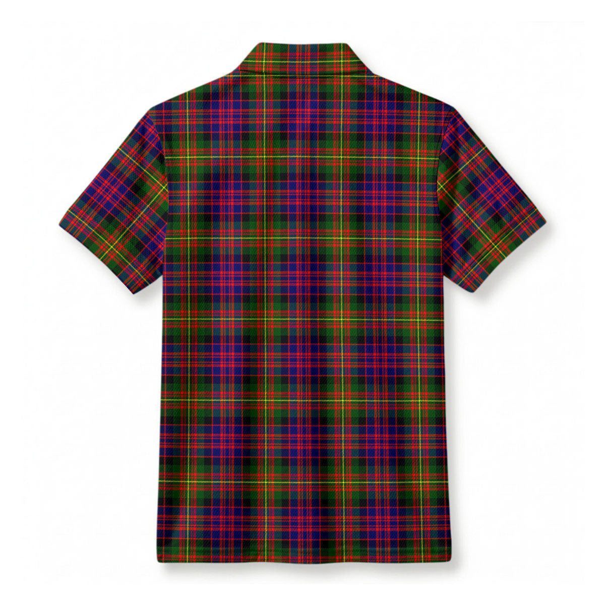 Carnegie Modern Tartan Crest Birdseye Mesh Polo Shirt