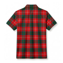 Chisholm Modern Tartan Crest Birdseye Mesh Polo Shirt