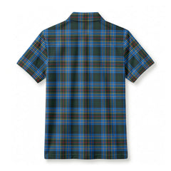 Cockburn Modern Tartan Crest Birdseye Mesh Polo Shirt