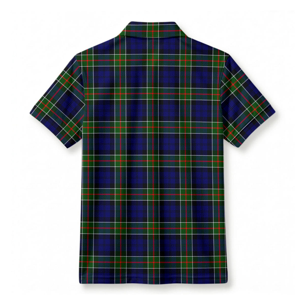 Colquhoun Modern Tartan Crest Birdseye Mesh Polo Shirt