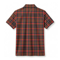 Cumming Hunting Weathered Tartan Crest Birdseye Mesh Polo Shirt