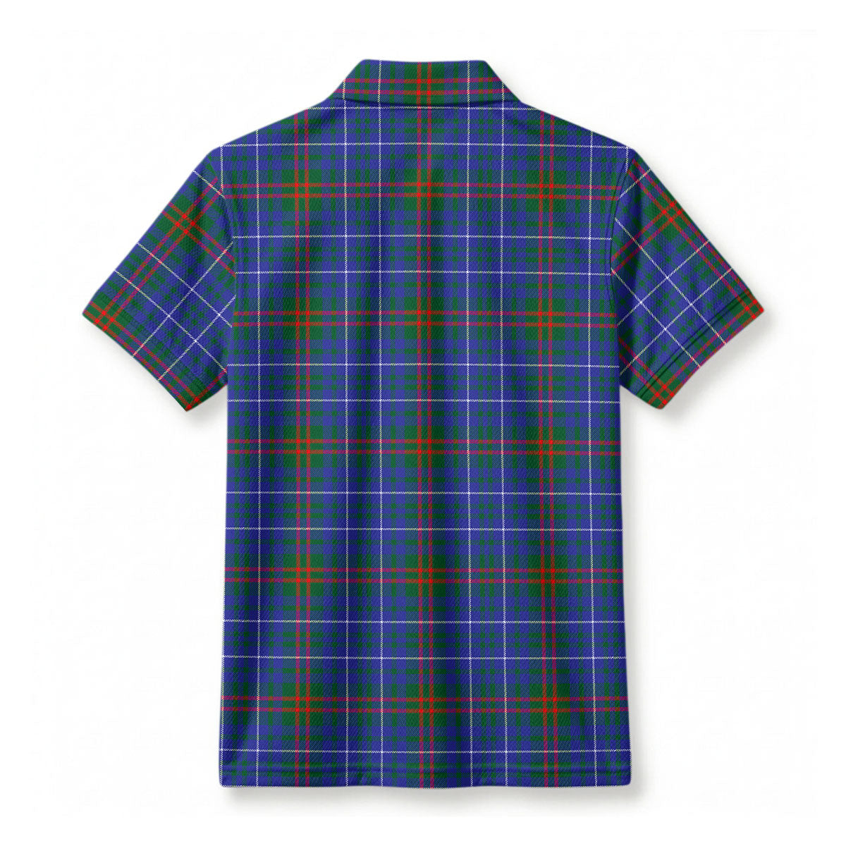 Edmonstone Tartan Crest Birdseye Mesh Polo Shirt